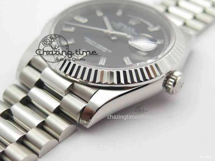 MiroTime 0503 Day Date 40mm SS BP Maker Best Edition Black Dial Diamond Markers On SS Bracelet A Casual 3691